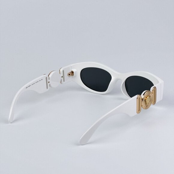 Versace VE4480U 314/87 BRAND NEW Sunglasses White Dark Grey Oval Unisex main image 8